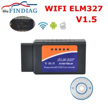 V1.5 WIFI Atbalsts Benzīns Dīzelis Auto ELM327 Android/IOS/PC WIFI ELM327 Identifikators OBD Auto Pārbaudītājs Bezmaksas Piegāde