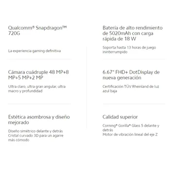 Xiaomi Redmi Piezīme 9S 64 GB ROM, 4GB RAM un 128GB ROM, 6GB RAM (Snapdragon™ 720G, Android, Nuevo) [Versión Pasaules para España]