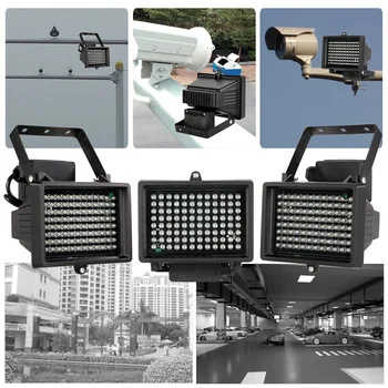 96 LED IS Apgaismojums, Gaismas CCTV 60m IS Infrasarkano Nakts Redzamības Autonoma Apgaismojums Novērošanas Kameru Āra Ūdensizturīgs