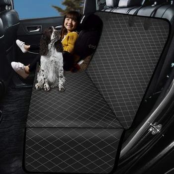 DEKO Suns Automašīnas Sēdekļa Vāku Skats Acu Pet Pārvadātājs Guļamtīkls Drošības Aizsargs Automašīnas Aizmugurē Aizmugurējais Sēdeklis Paklājs Ar Rāvējslēdzēju Un Kabata Ceļojumu