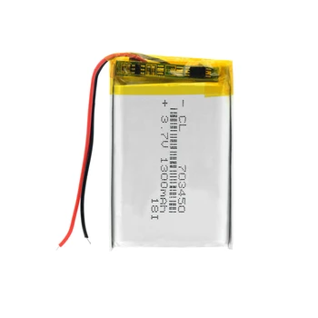 3.7 V litija polimēru baterija 703450 1300MAH Uzlādējams Litija jonu Šūnas Ar PHB DVD MP3 MP4 MP5 GPS Bluetooth Skaļruni Planšetdatoriem