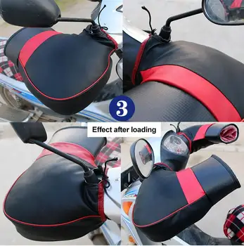 Unisex Augstas Kvalitātes Silts Motocikla Stūres Cimdi Āra Dūraiņi Roku Siltāks Ūdensizturīgs Silts Motociklu vilcējstienis Puses Vāku
