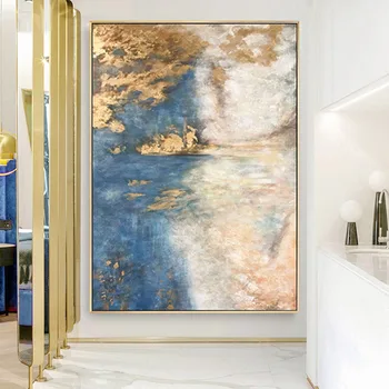 Sienu gleznojumi handpainted Abstraktā audekls, Eļļas Glezna Handpainted mūsdienu zelta Eļļas Glezna attēlu, viesistaba, mājas Apdare