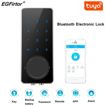 Smart Bluetooth Bloķēšanas Keyless Entery Durvju Slēdzenes Digitālo Bezvadu Elektronisko Bluetooth Tuya Durvju Slēdzenes Ar Touch Tastatūra Auto Lock