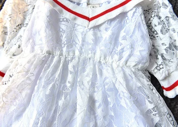 Cielarko Balta Mežģīņu Meitenes Kleita Vasaras Dizaina Kids Modes Kleitas, Svētku Gadījuma Apģērbs, Bērnu Apģērbs, Bērnu Kleita Meiteni