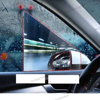 Lsrtw2017 Nano Automašīnu Atpakaļskata Sānu Loga Lietus Ēnā Filma HD Filmu Audi Q3 A3 Q7 Piederumi anti-ūdens uzlīme