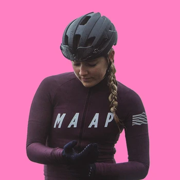 Maap 2020 augstākās kvalitātes, spilgti oranžā, zaļā Sieviešu komanda riteņbraukšana jersey long sleeve pavasarī un rudenī kalnu velosipēds sporta augšu