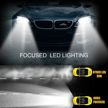 H4, H7 CSP, 2GAB LED Auto Lukturu 6500K 12V Car Styling Auto Lukturis Miglas Spuldzes H1 H11 9005 9006 4300K CD
