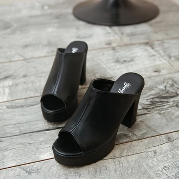 Sieviešu peep toe sandales augstpapēžu čības sieviešu vasaras platformas sandales slaidi sievietēm ar kvadrātveida papēdi tupele, bieza zole