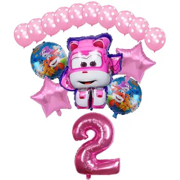 16Pcs Super Spārniem Balonu Jett Baloni Super Spārniem Rotaļlietas 32 Collu Numuru Balonu Dzimšanas dienas svinības Rotājumus Bērniem ToyBalloons