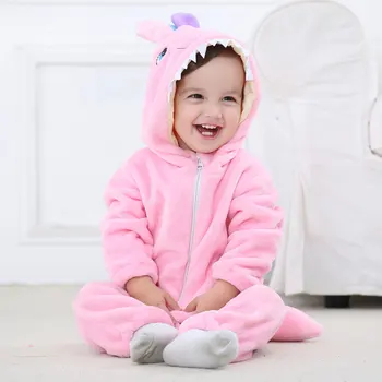 0-5 gadi Baby Bērnu Romper Jumpsuit uzstādīt Sleepshirt Kapuci Krāsains Dzīvnieku Flaneļa bērnu apģērbu, Mobilo Telefonu Aksesuāri