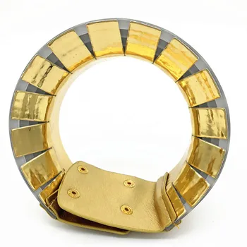 Kaklarota Sievietēm zelta Āfrikas Kaklarota Valsts Ekstravagants sānslīdi kaklasaite Regulējams Personības Radošā Stila metāla lielu apkakli K522