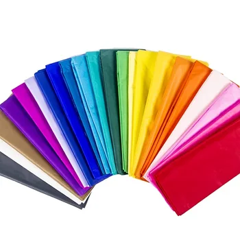 DIY Dāvanu iesaiņošanas papīra krāsu iesaiņošana Papīra salveti Kāzu Dāvanu apģērbu wrap Papīra salvešu cieto konfektes krāsas 50*66cm
