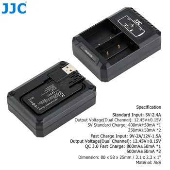 JJC Dual USB Akumulatora Lādētājs Fujifilm GFX 100 GFX 50S GFX 50R Kamera Aizvieto Fuji NP-T125 Barošanas Piederumi