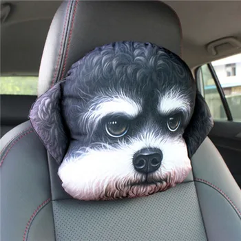 CHIZIYO Auto Sēdeklīti Jauki 3D Iespiesti Rotaļu Suns Dzīvniekiem Sejas Auto Kakla spilvens Auto Drošības Pagalvi Spilvenu Piliens Kuģniecība