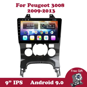 Android 9.0 IPS 9inch Auto Radio Auto Player Peugeot 3008 2009 2010 2011 2012 2013 Automātiska GPS Navigācija Wifi Canbus TMPS