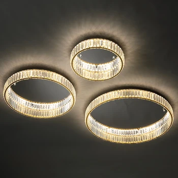 Dzīvojamā istaba lukturi vienkāršu mūsdienu atmosfērā gaismas luksusa kristāla lampu high-end visa māja kopā, guļamistabas griestu lampas