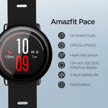 Oriģinālā Karstā Amazfit Tempu Smartwatch Smart Skatīties Bluetooth Mūzikas GPS Informāciju Push sirdsdarbība Android Tālrunis Redmi 7 IOS