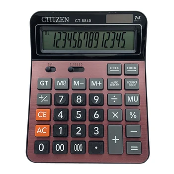 Ct-8840 Saules Kalkulators, Students, Skolotājs, Melna, Sarkana Datora Lielu Darbvirsmas Red Kalkulators Uzņēmumu Grāmatvedības Īpašu Aprēķins