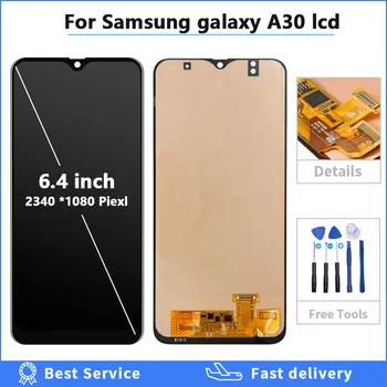 OLED Displejs Samsung galaxy A30 A305/DS A305F A305FD A305A Displejs, Touch Screen Digitizer Montāža Samsung A305 A30 LCD