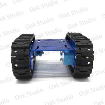 Mini T10R Gudrs Robots Tanku Kāpurķēžu Šasijas Auto Platforma ar TT Motoru uz DIY Robots