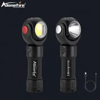 AloneFire W104 LED Darba Gaismas Micro USB Lādējamu Lukturīti COB LED lukturītis Magnētiskās Pamatnes Apgaismojuma Kontroles Lampa