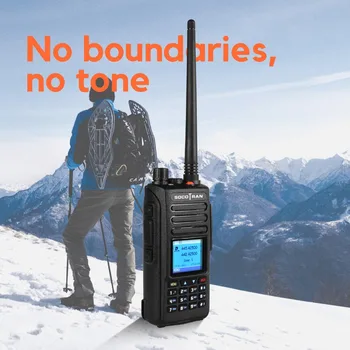 Walkie Talkie GPS DMR Balss Ieraksts VHF UHF divvirzienu Radio Dual Josla 136-174 & 400-470MHz digitālo DM-1702 Ham Radio ar Krāsu LCD