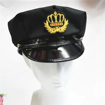 Eiropas ASV Modes Policijas Cepures Cepures Vīriešu, Sieviešu Melns Armijas Astoņstūra Klp Skatuves Sniegumu Navy Klp Unisex GH-232