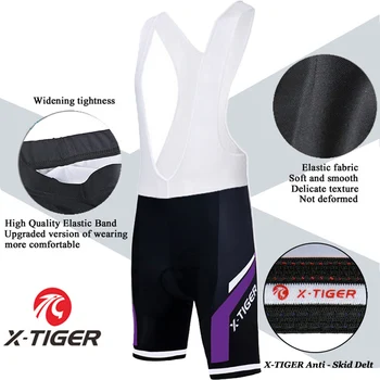 X-Tiger Pro Poliestera Sieviešu Velo Komplekts Velosipēdu Krekls Velosipēdu Drēbes Vasarā UV Riteņbraukšana Apģērbu Ātri Sauss Riteņbraukšana Džersija Komplekts