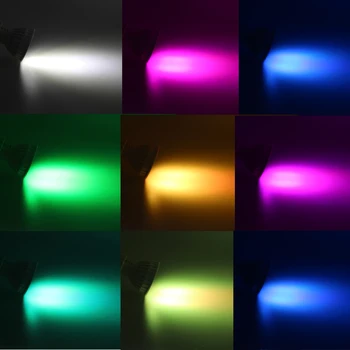 Mi Gaismas 4W RGB KMT LED Prožektoru gaismā GU10 MR16 AC 110V, 220V DC12V 2.4 G RF Tālvadības Bezvadu WiFi Phone Kontroles RGBW LED Spuldzes lampa