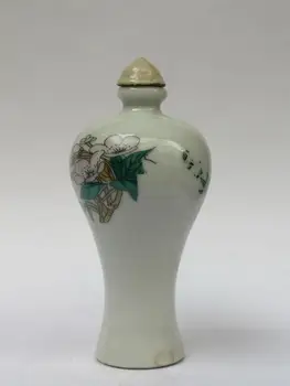 YIZHU CULTUER MĀKSLAS Kolekcija Veco Ķīna Famille rožu Porcelāna Apgleznošanas Ziedi Putnu Šņaucamā tabaka Pudeles Dekorēšana Dāvanu