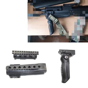 Taktiskā 20mm Dzelzceļa AK sērijas Grip ABS Rokturis Foregrip AK74 AK Augšējo un apakšējo Picatinny Rail Handguard medību piederumi