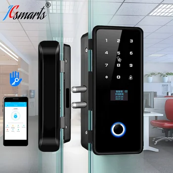 NFC Smart Lock Nr. Urbšanas Birojs Stikla Durvju slēdzenes Digitālo pirkstu Nospiedumu Slēdzene Bluetooth TTlock Elektronisko fechadura digitālo WiFi