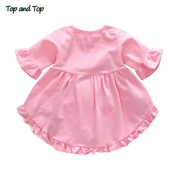 Top un Top Modes Gudrs Toddler Meitenes Apģērbu Komplekts Īsām Piedurknēm T-krekls+Bikses+Galvas Baby Girl Vasaras Apģērbs