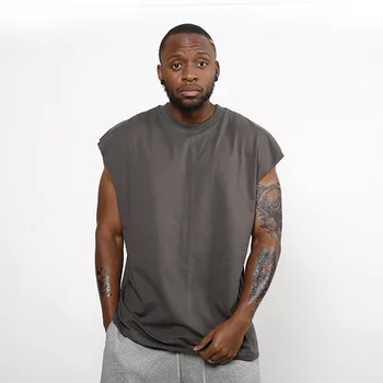 2018 HEYGUYS jauns dizains sleeveness modes hip hop vienkāršā plus īsām piedurknēm T krekls zīmolu vīriešu t-krekls bez piedurknēm vairāk nekā izmēri vīriešiem