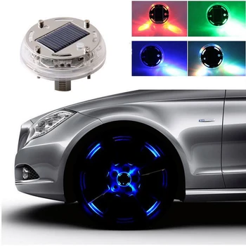 4GAB 4 Režīmi 12 LED Auto Auto Stils Saules Enerģijas Flash Spilgti Riteņu Riepu Loka Gaismas Lampa Apdare Brīdinājuma Gaisma Bezmaksas Piegāde
