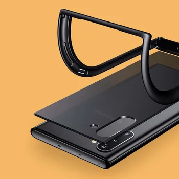 Samsung Note 10 Lietā ROCK Guard Pro Grūti Matēts Atpakaļ + Mīksts Bampers Triecienizturīgs Back Case for Samsung Note 10+ 5G Gadījumā