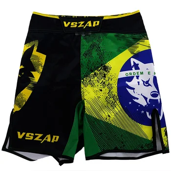 VSZAP Vīriešu Brazīlija Boksa Šorti Drukāšanas MMA Šorti Cīņā Cīnās Īss Poliestera Kick Želeja Taizemes Boksa Šorti MMA Boxe