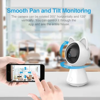 1080P HD IP Kameras 360° Pilnu Skatu, WiFi Kaķis Novērošanas Kameru Baby Monitor IS Drošības Kamera Nakts Redzamības Bezvadu CCTV Kameras
