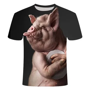 2020 Jaunu 3D Lauva T-krekls Vīriešu Dzīvnieku T-krekls Atdzist 3D Stila Modelis 3DT Krekls Vasaras Tendence Īsām Piedurknēm