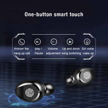 Bezvadu Austiņas Bluetooth V5.0 F9 TWS LED Displejs Ar 2000mAh Power Bank Austiņas Ar Mikrofonu Bezvadu Bluetooth Austiņas