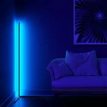 Mūsdienu Apdare RGB Stūra Grīdas Lampas Ziemeļvalstu Spilgtu Gaismu, Interjera Atmosfēru Lampas Krāsa Guļamistabā, Dzīvojamā Istabā, Stāv Lampas