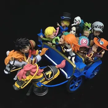 Anime Viens Gabals Luffy Zoro Sanji Ace Sabo Rakstzīmes Zirgu Pārvadāšanu WCF tikai 20 gadu jubileju Rīcības Attēls Modelis Rotaļlietas