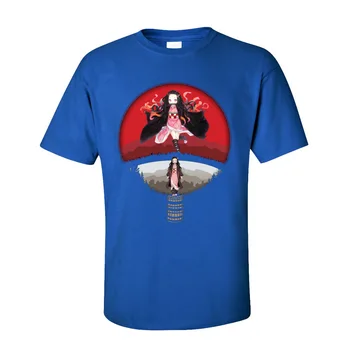 Eiropā Izmēru T-Krekls Vīriešiem Anime Demon Slayer Dizaineris T Krekls Ar Apaļu Apkakli T Nezuko Kamado Kokvilnas Jaunatnes Topi, T-Veida
