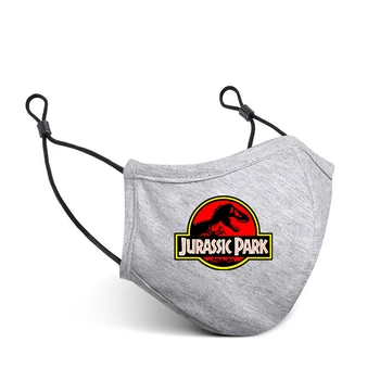 Jurassic Park Sejas Maska Jurassic Pasaules Sudraba Jonu Antibakteriāla Maska, Kas Atkārtoti Aizsardzības Kokvilnas Maskas Mazgājams Nepievelk Putekļus Maska