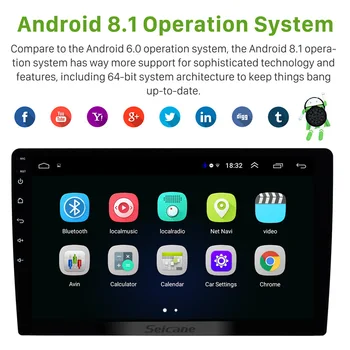 Seicane Auto Radio, Universāls HD Tochscreen 9 Collu Android 9.1 2din Bluetooth, Wifi, GPS, Stereo Multimediju Atskaņotājs, Galvas Vienības