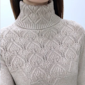 2020 jaunas ziemas sieviešu galvas džemperis sieviešu galvas piedurknēm slim augstu uzrullētu apkakli džemperis Krekls Blūze