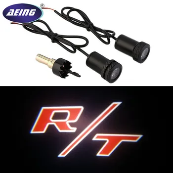 AEING 2gab R/T Gara Ēna Logo laipni Auto LED Durvju Gaismas Lāzera Slaidu Projektors, logotipu, Emblēmu, ņemot vērā Dodge Challenger