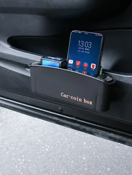 Auto monētu kaste kabatas apdares rūtiņu mobilā tālruņa miskastes brilles rāmis interjera būvgružu uzglabāšana automašīnu durvju pusē karājas miskastes