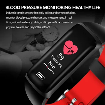 Smart Joslā Fitnesa Tracker asinsspiediens, Sirds ritma Monitors Smartband Ūdensizturīgs IP67 Pedometrs Vairāku Sporta Režīmā Vīrieši Sievietes